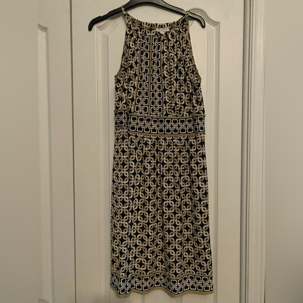 New York & Company Black and White Halter Dress